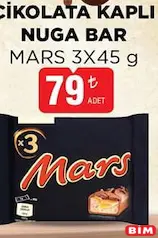 MARS ÇİKOLATA KAPLI NUGA BAR 3X45 G fiyat ve kampanya bilgisi
